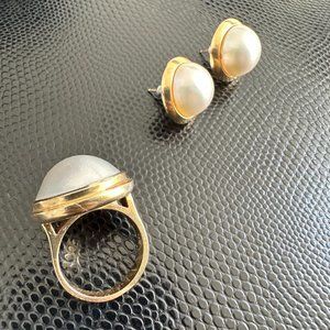 Lovely Elegant 14k Pearl Set